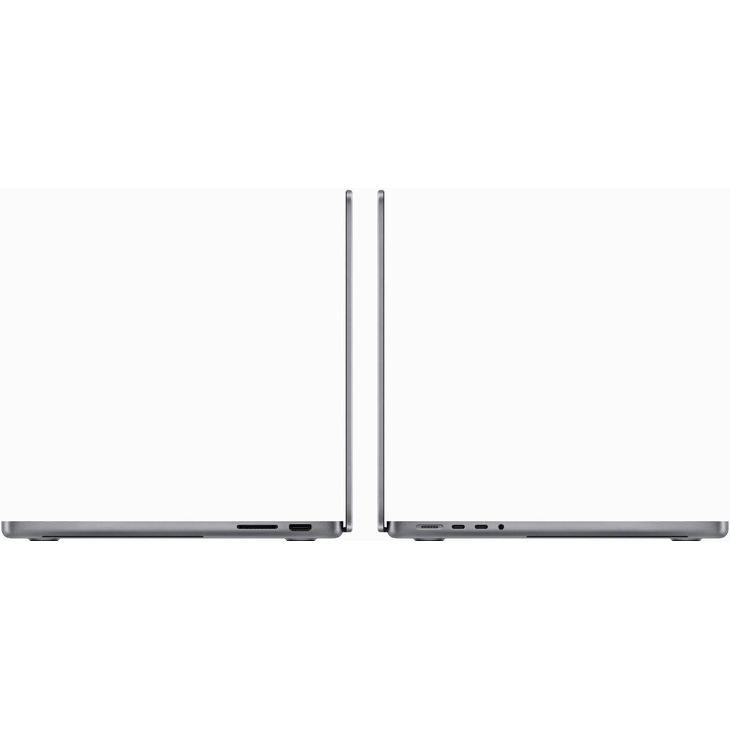 MacBook Pro 14-inch M3 (2023) port view in Space Gray